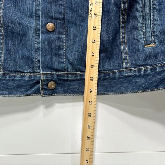 Vintage Levi's Easy Rider Dark / Mid Wash Denim Jean Jacket Large Y2K 70550-0496 - Picture 9 of 13